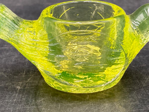 Antique Vaseline Glass Bird Salt Cellar