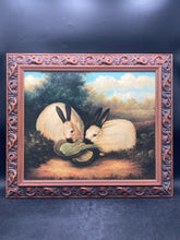 P.Rolence "Himalayan Rabbits" Framed Canvas Art Print 26x29"