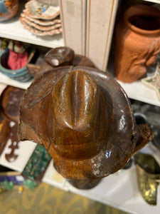 Hand Carved Traveler (Damage to Hat)