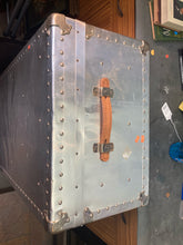 Antique Riveted Aluminum Aviator's Steamer Trunk