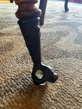 Antique Glass Ball Foot Piano Stool