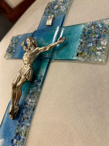 Murano Italy Glass Crucifix