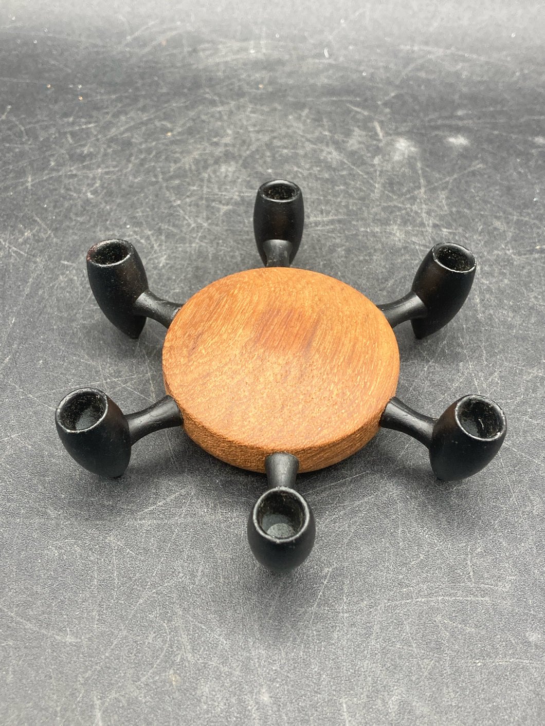 Digsmed Design Danish Teak & Cast Iron Candle Holder
