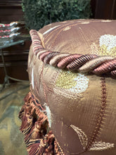 Round Ottoman With Tassels