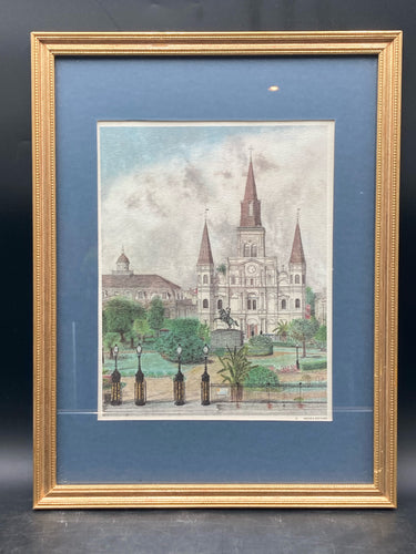 Archie Boyd St. Louis Cathedral New Orleans Print, Framed
