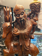 Hand Carved Asian Figural Lamp
