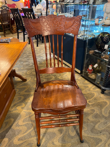 Vintage Mahogany Carved Dining Chair