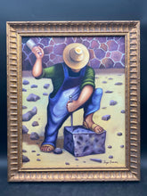 Original Signed Oil Painting Attributed To Diego Rivera, Framed