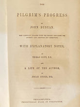 The Pilgrim's Progress By John Bunyan 1844 Presbyterian Board Of Education HC