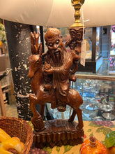 Hand Carved Asian Figural Lamp