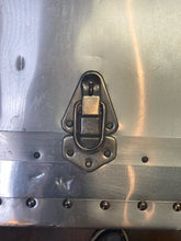 Antique Riveted Aluminum Aviator's Steamer Trunk