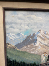 Original Alaskan Artist Martin L. Baumes Dall Sheep Framed Painting.