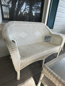 White Wicker Couch