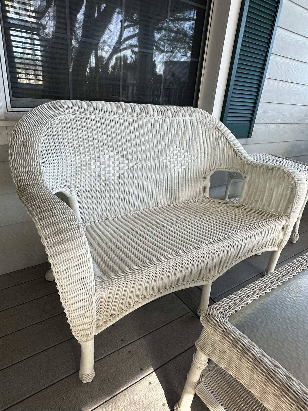 White Wicker Couch