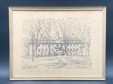 Framed 9x11" Wren Building Pencil Sketch Print By Charles Overly