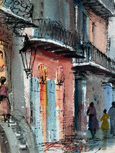 Nestor Fruge Signed Original New Orleans Street Scene Watercolor Painting - view 6