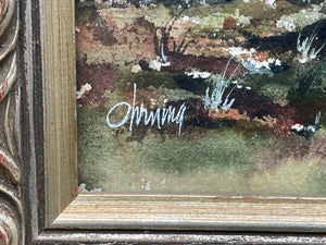 Original Rudolph Ohrning Signed Watercolor Painting, Framed