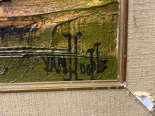 Original Van Hoople Signed Impasto Paris Cafe & Market Oil Painting