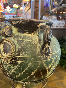 Xlarge Pottery Cone Vase on Stand