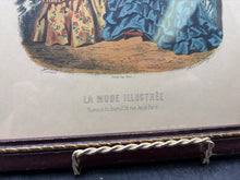 Vintage La Mode Illustree French Victorian Fashion 9"x11" Framed