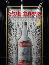 Vintage Mirrored Stolichnaya Vodka Bar Sign