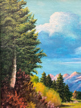 Artist Signed Mountain Landscape Oil Painting, Framed