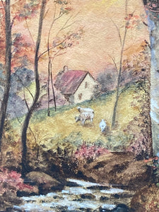 Original Pearl Lunn Signed Watercolor Painting, River Scene