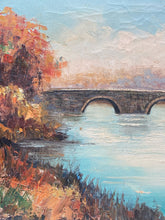 Vintage River Landscape Saw Mill Oil Painting, Framed - view 4