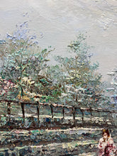 Artist Signed Parisian Street Scene Impasto Oil Painting