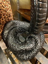 Concrete Black Cobra Statue