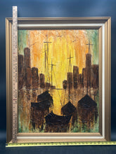 Artist Signed Nautical Themed Marina Oil Painting