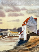 Artist Signed Original Coastal Harbor Watercolor Painting
