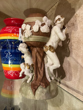 Vintage Ceramic Nymph and Cherubs Vase