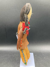 Antique Native American 11" Leather & Buckskin Doll