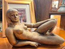 Gold Tone Nude Female Statue