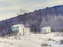 Jesse F. Reed Signed "Winter Sun" Watercolor Painting, Framed