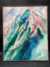 Original Aritst Signed Abstract Mountain Painting On Canvas