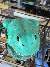 Large Green Concrete Frog