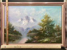 Original Artist Signed Mountain River Landscape Oil Painting, Framed - view 9