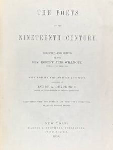 The Poets of the Nineteenth Century Illustrated | Reverend Robert Aris Willmott, Evert A. Duyckinck (1858, Harper & Brothers, Publishers)