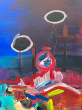Original Angela Wakefield Psychedelic Abstract City Painting W/ CoA