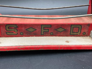 Vintage Strutco SFD Metal Fire Truck Toy