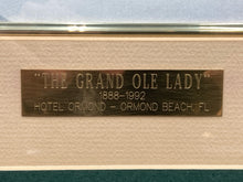 Suzy Leeja Carrington Signed "The Grand Ole Lady" Ormond Hotel Framed Lithograph