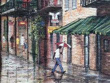 Signed Knut Engelhardt New Orleans French Quarter Print, Framed