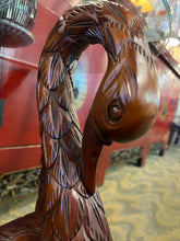 Carved Swan Table With Glass Top