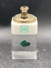 CMC Brass Table Ligher W/ Colombain Emerald