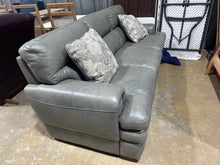 La-Z-Boy 7' Grey Leather Sofa