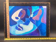 Artist Signed Contemporary Abstract Painting, Framed