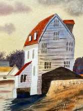 Artist Signed Original Coastal Harbor Watercolor Painting