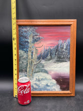 Signed Winter Landscape Oil Painting